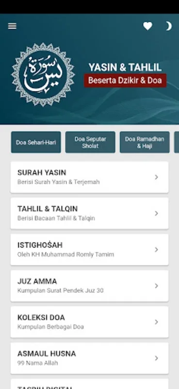 Yasin & Tahlil Offline for Android - Offline Islamic App with Quran Texts & Audio