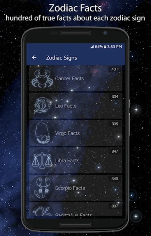 Zodiac Signs Facts for Android - Unlock Astrological Insights