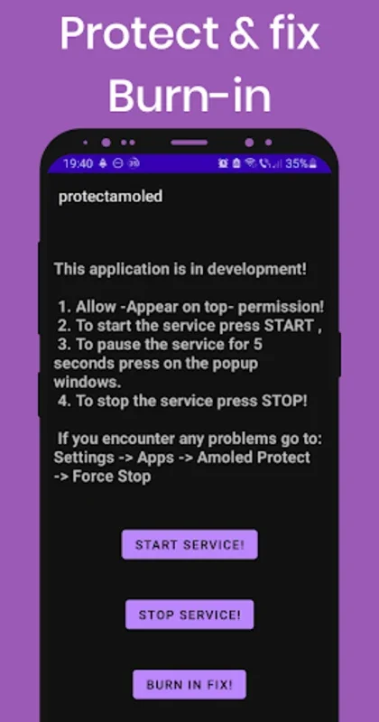 Amoled Protect for Android - Screen Burn - in Prevention