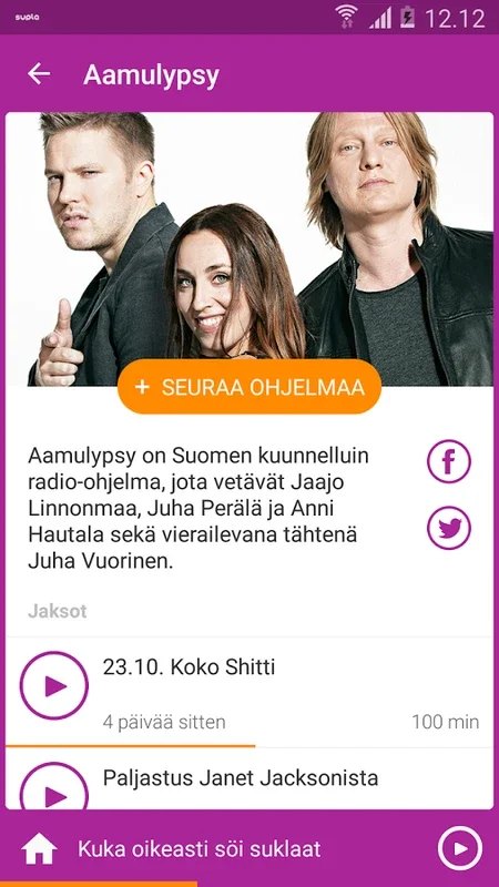 Supla for Android - Stream Finnish Podcasts and Live Radio