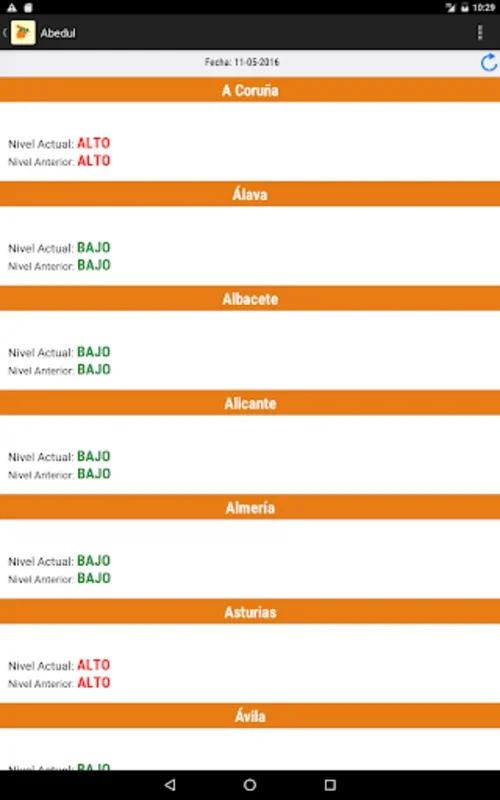 Polen REA for Android - Real-Time Pollen Data in Spain