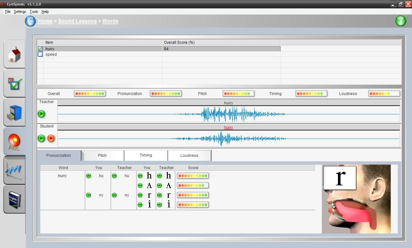 EyeSpeak English for Windows - Enhance Your Pronunciation