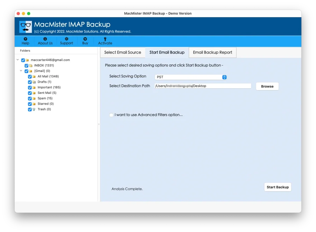 MacMister IMAP Backup for Mac - Secure IMAP Mailbox Backup