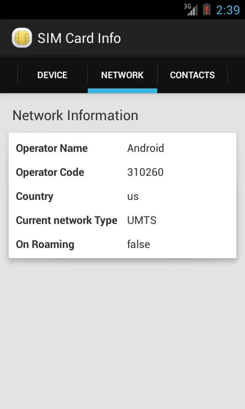 SIM Card Info for Android - All - in - One Information Provider