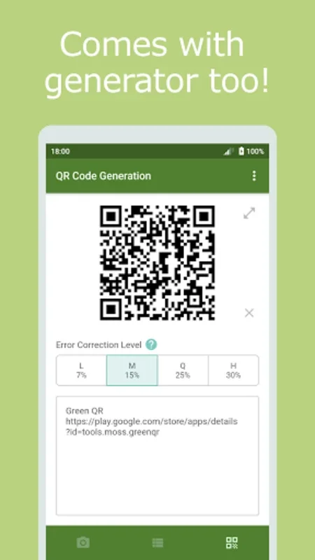 Green QR for Android - Secure QR and Barcode Scanner