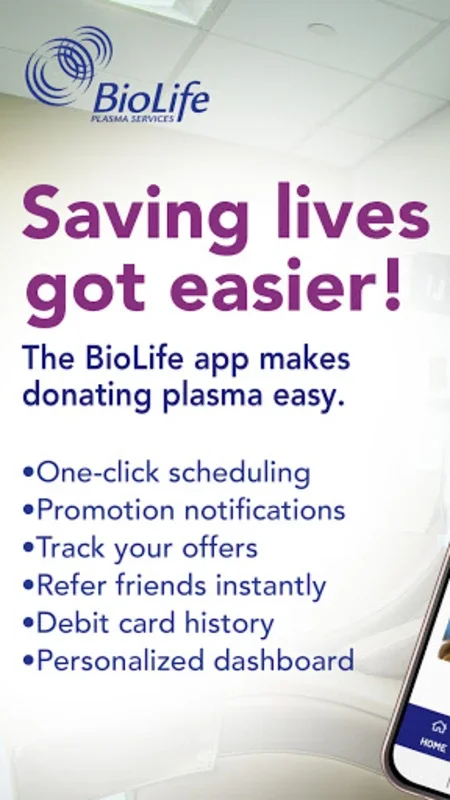 BioLife Plasma Services for Android - Streamlined Donations