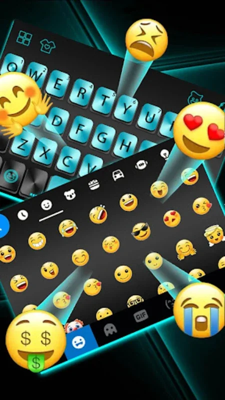 Cyan Metal Keyboard Theme for Android: Stylish & Functional