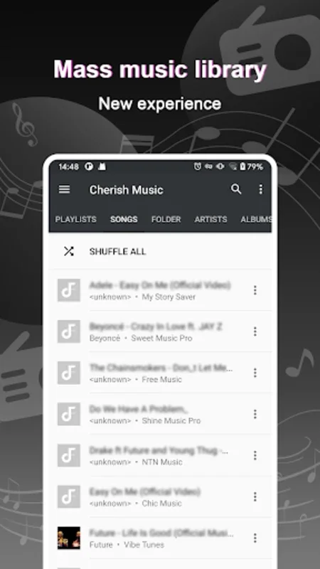 Cherish Music for Android - Exceptional Music Experience