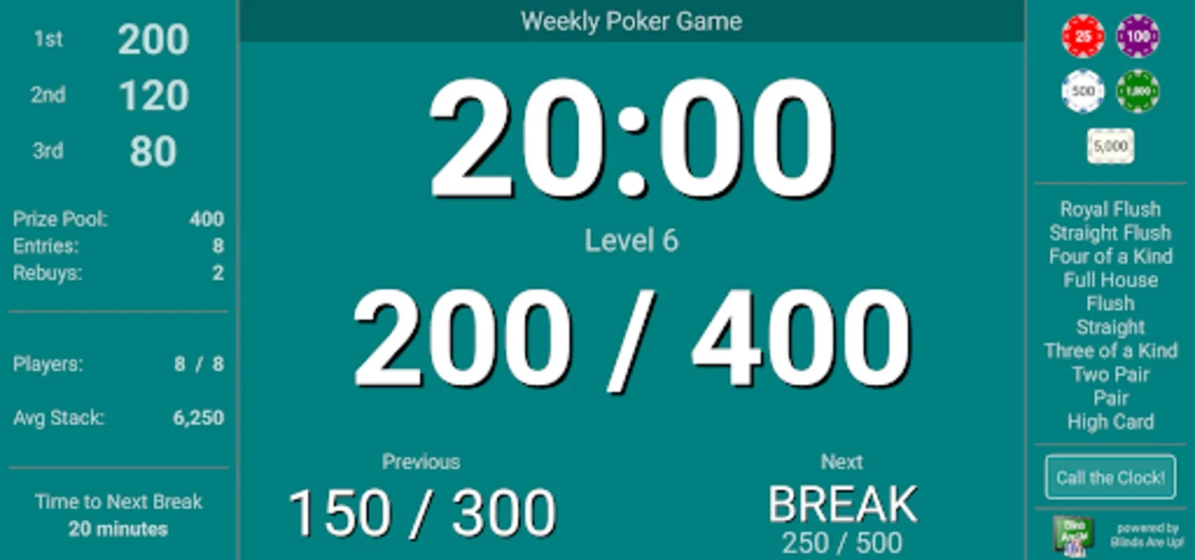 Blinds Are Up! for Android - Manage Live Poker Games