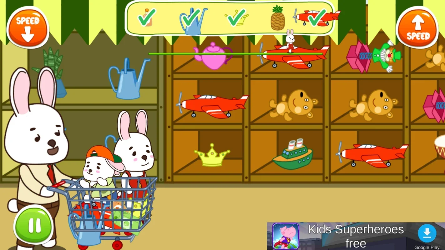 Anime Bunny: Kids supermarket for Android - Engaging Fun