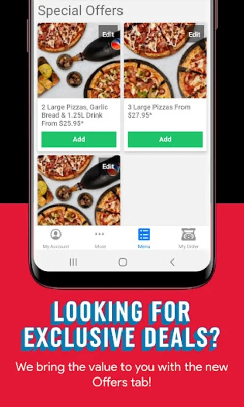 Domino for Android - Order with Seamless Interface and Deals