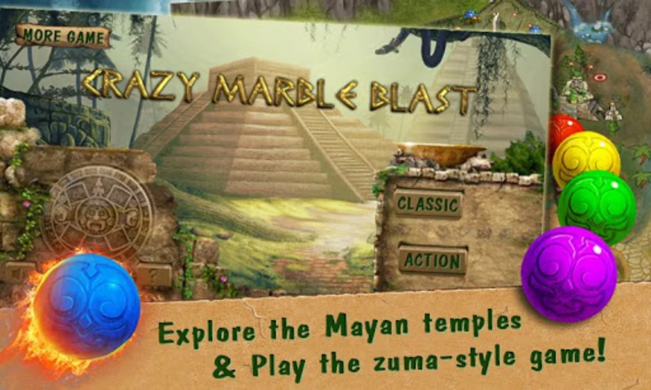 Mayan Marble Blast for Android - Immersive Marble Game