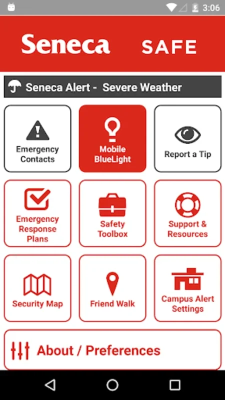 Seneca Safe for Android: Ensuring Campus Safety