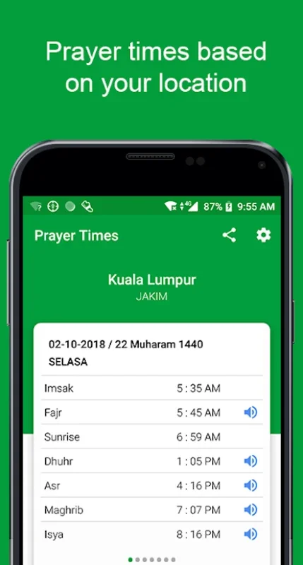 Addin Prayer Times for Android - Manage Prayer Times Easily