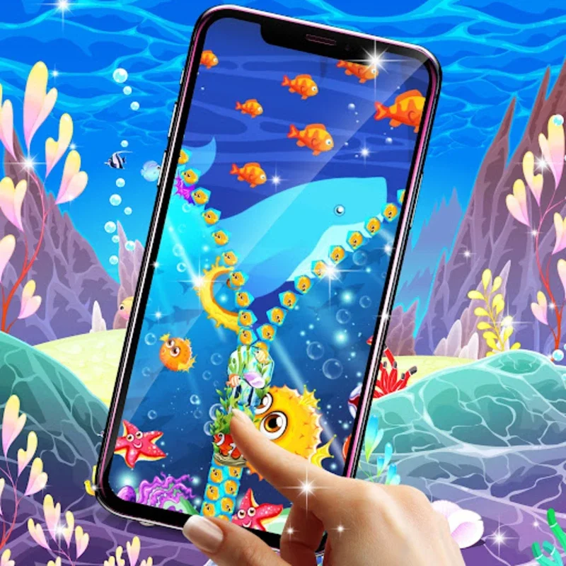 Fish Zipper Lock Screen for Android: Ocean - themed Customization