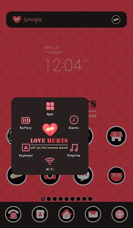 love hurts dodol theme for Android - Enhance Your Device