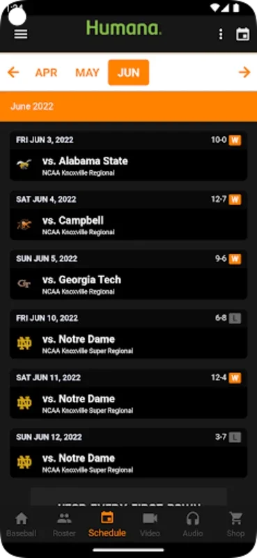 Tennessee Athletics for Android - Enhance Your Game Day