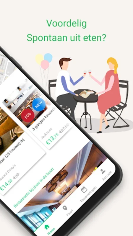 Spontaan - Android's Premier Restaurant Deals App