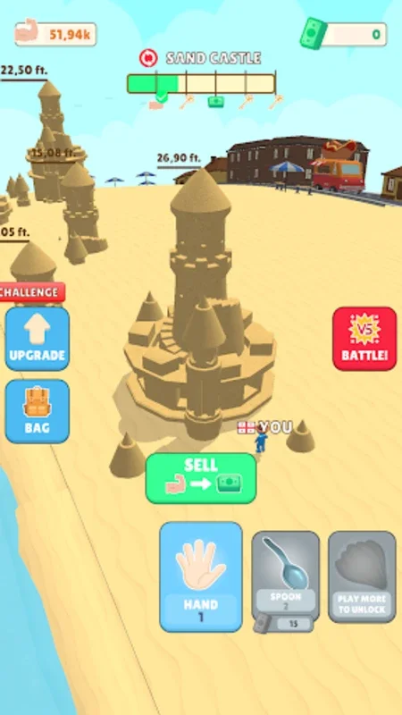 Sand Castle for Android - An Idle Merge Clicker Game