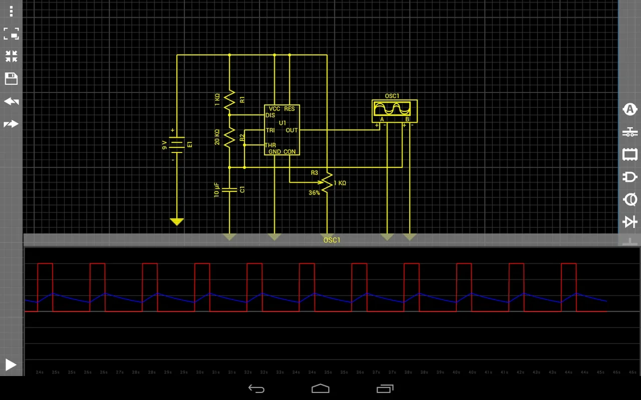 Droid Tesla for Android - Versatile Circuit Simulator