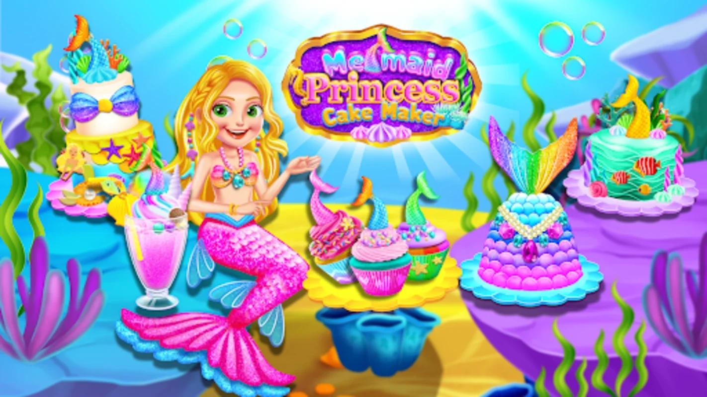 Mermaid Glitter Cake Maker for Android - No Download Needed