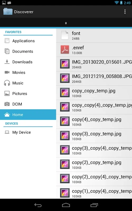 Discoverer for Android - Efficient File Management