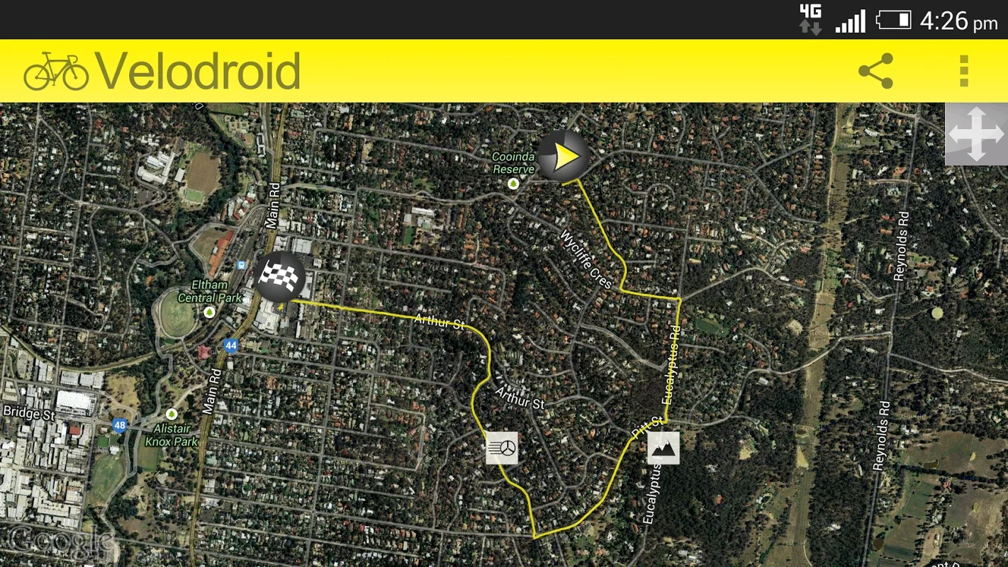 Velodroid Free for Android: Track Cycling Speed & Routes