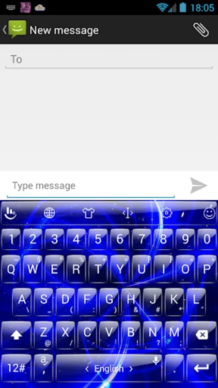 Theme x TouchPal Glass Blue Galaxy for Android - Elegant Keyboard Theme