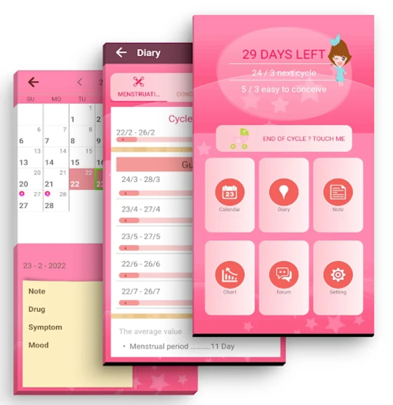 period calendar & fertility for Android: Optimize Fertility