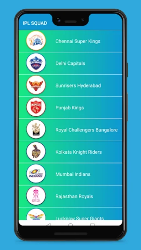 IPL 2022 Squad Schedule & Live for Android - Unbeatable Cricket Info