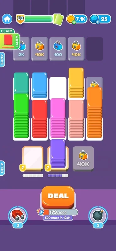 Card Shuffle Sort for Android - Free Game with Color Sorting