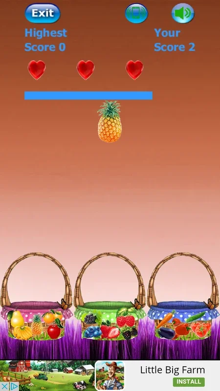 Bucket Fruit 2 for Android - Challenging Fruit Sorting