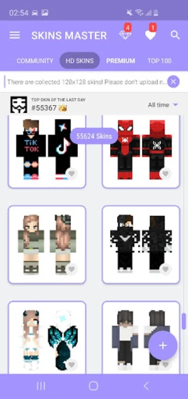 Skins MASTER for MINECRAFT PE for Android: Daily Fresh Skins for Avatar Customization