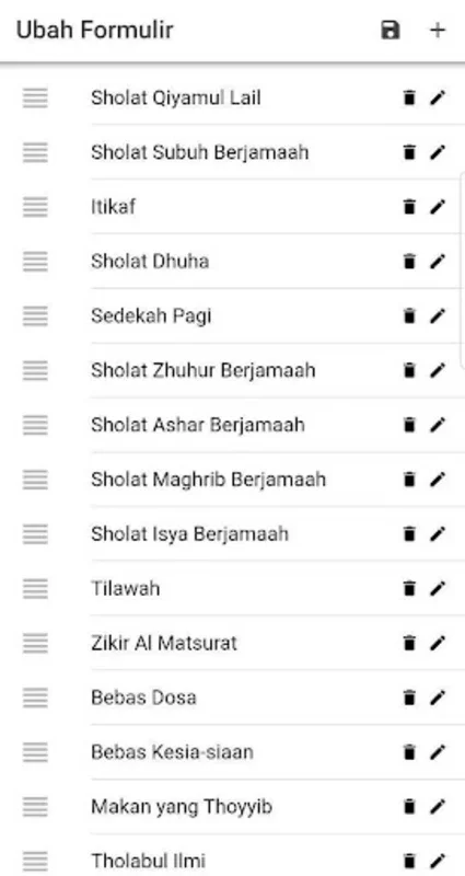 Mutabaah - Simple Daily Deeds Reporting for Android