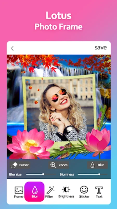 Lotus Photo Frame for Android - Enhance Photos with Floral Elegance