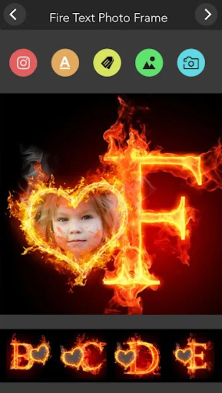 Fire Text Photo Frame for Android - Download the APK from AppHuts