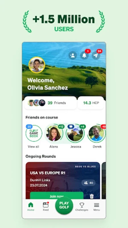 Golf GameBook for Android - Track and Compete