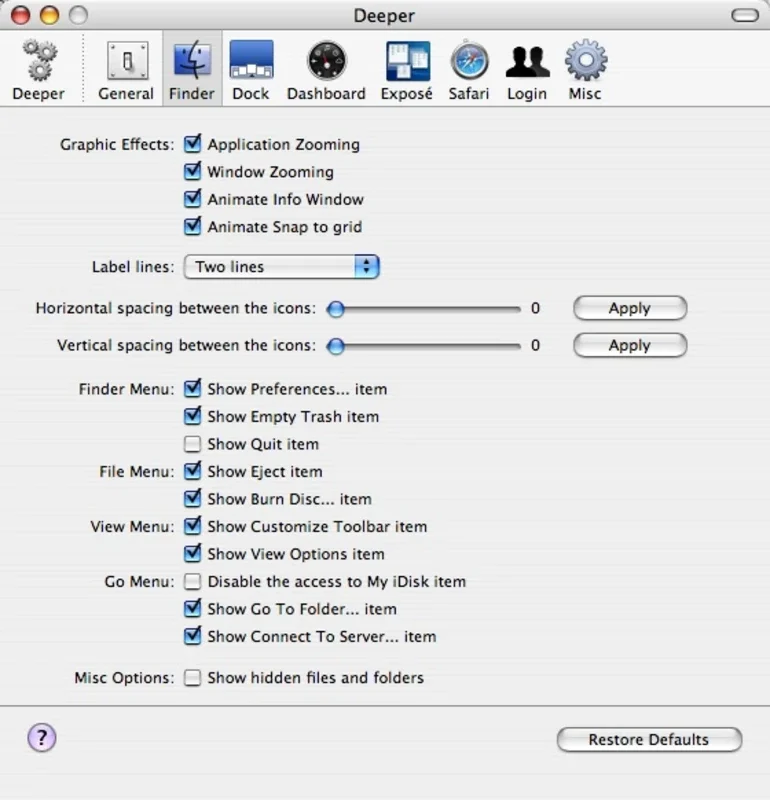 Deeper for Mac - Unlock Advanced Settings Easily