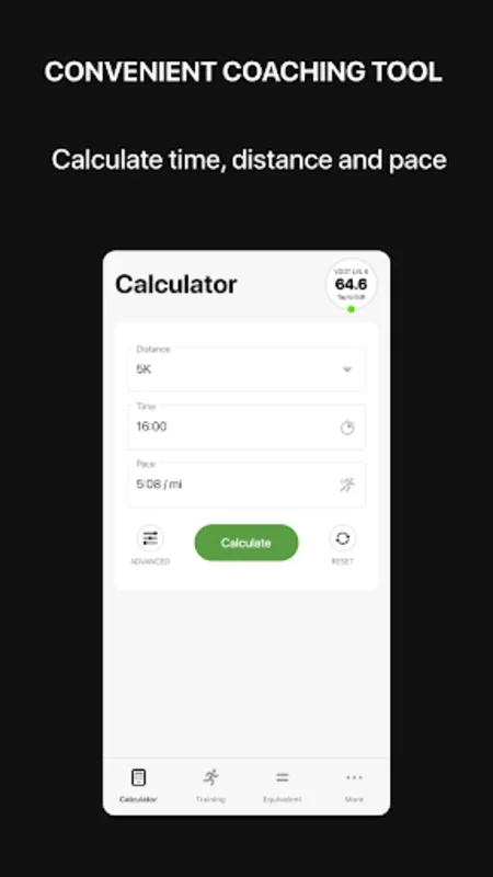 VDOT Running Calculator for Android - No Downloading Needed