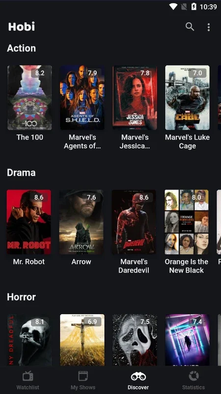 Hobi for Android - Track Your Favorite TV Series