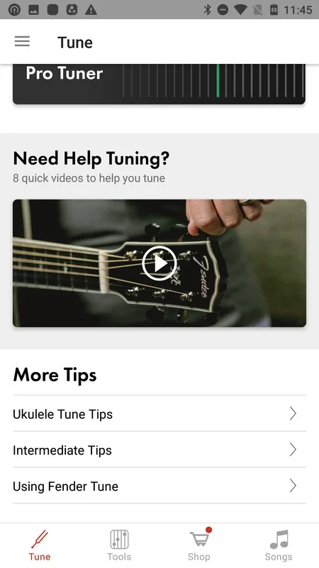 Fender Guitar Tuner for Android - Ideal for String Instrument Tuning