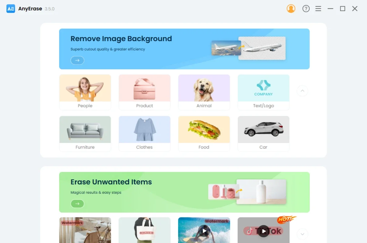 AnyErase Watermark Remover for Windows - Effortless Watermark Removal