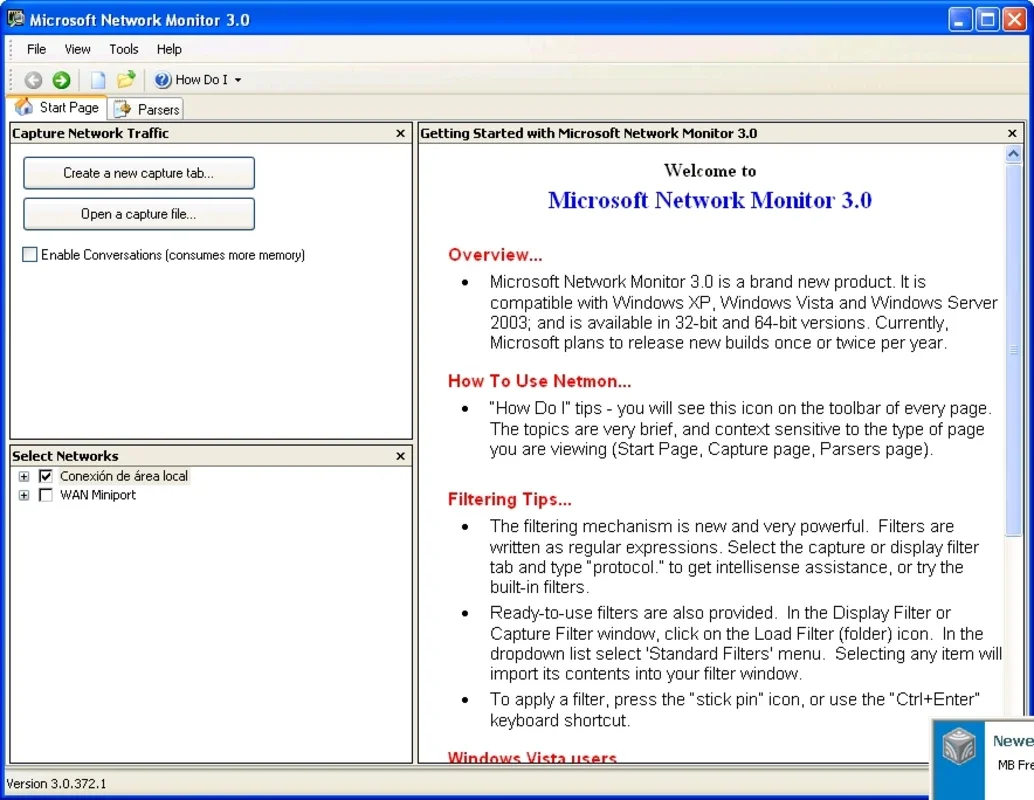 Microsoft Network Monitor for Windows - Analyze Network Traffic