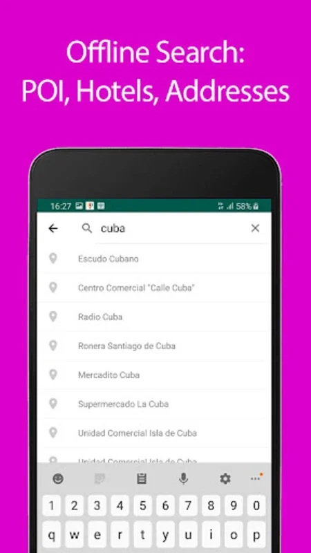 Cuba Offline Map for Android - Ideal for Travelers