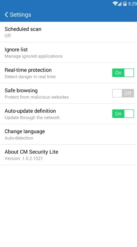 CM Security Lite for Android - Ensuring Smartphone Security