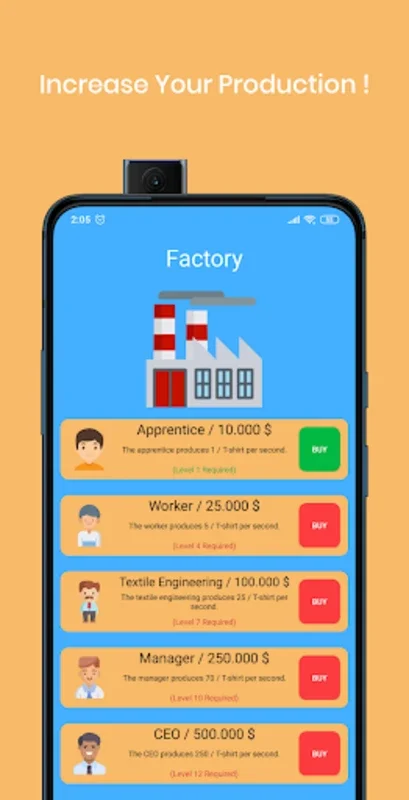 Trade Game Factory Manage for Android - Optimize Your Factory