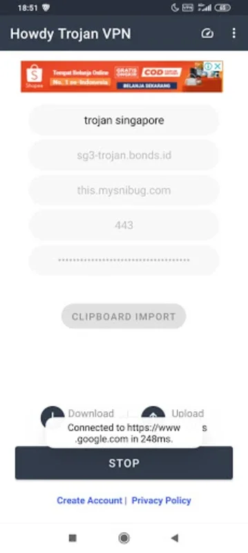 Howdy Trojan VPN for Android - Secure Browsing Solution
