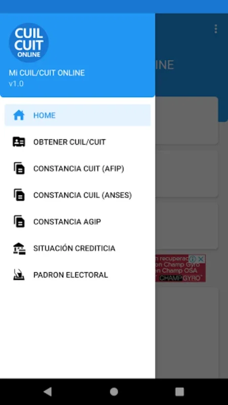 Mi CUIL/CUIT Online Plus para for Android - Simplify CUIL/CUIT Management