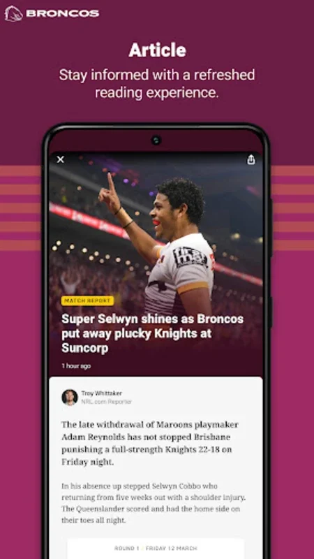 Brisbane Broncos for Android: All - in - One Fan Experience