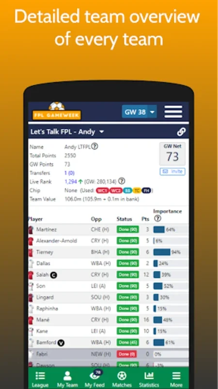 FPL Gameweek for Android - Immersive Fantasy Football Experience